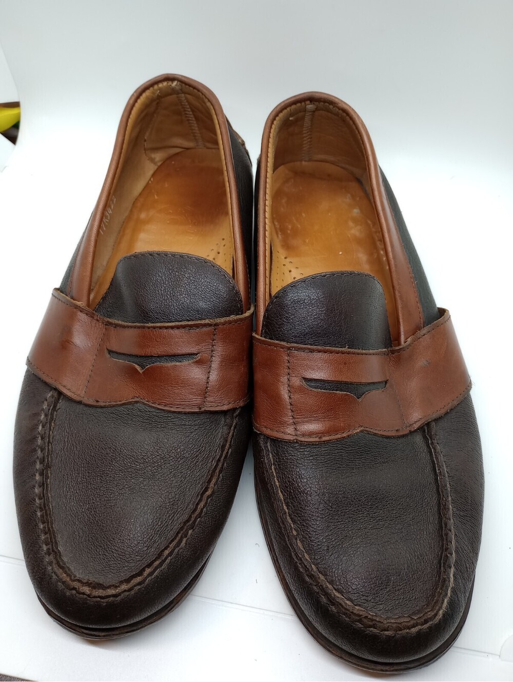 H.S. Trask Men's Penny Loafers Size 9w Two Tone 205